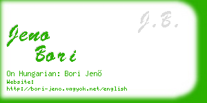 jeno bori business card